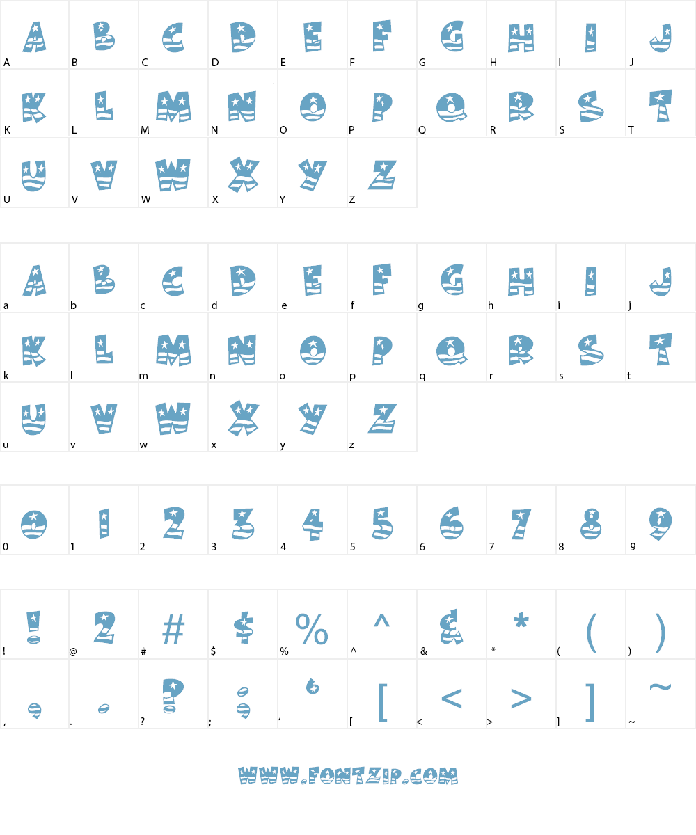 BodieMF Flag Font Character
